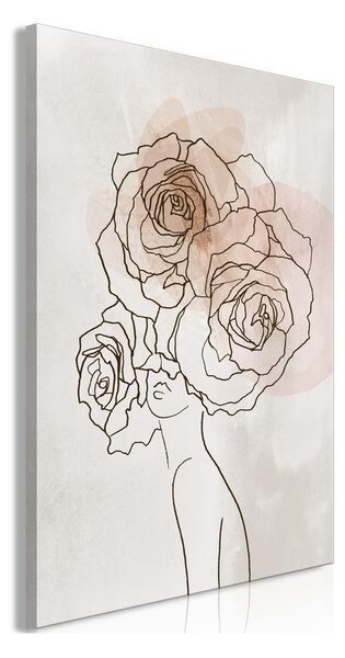 Quadro Anna and Roses (1 Part) Vertical