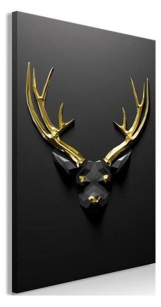 Quadro Golden Antlers (1 Part) Vertical