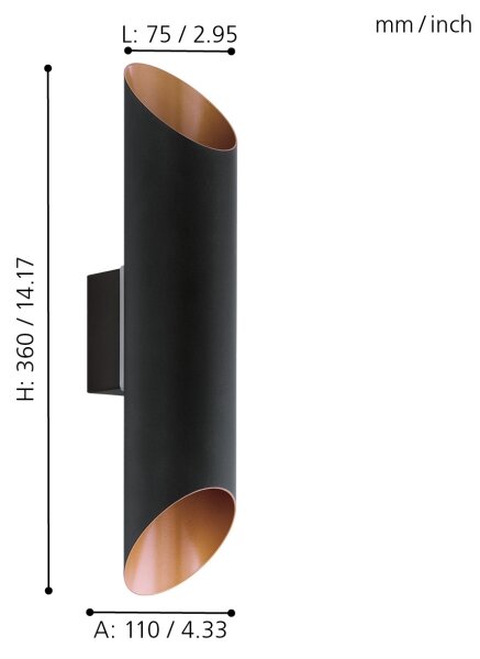 Eglo 94804 - Lampada LED da esterno AGOLADA 2xLED/3,7W/230V IP44