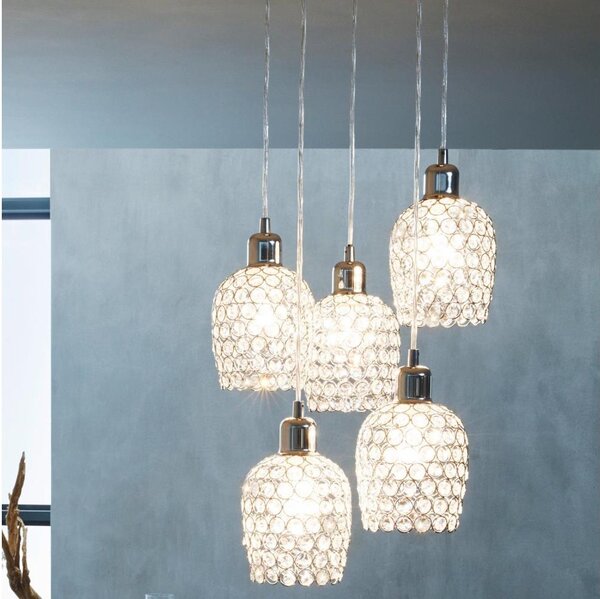 Eglo 94898 - Lampadario sospeso a cavo BONARES 1 5xE27/60W/230V