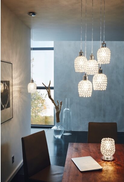 Eglo 94898 - Lampadario sospeso a cavo BONARES 1 5xE27/60W/230V