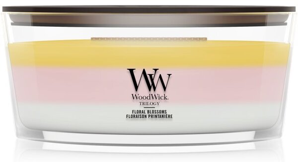 Woodwick Trilogy Floral Blossoms candela profumata con stoppino in legno 453.6 g