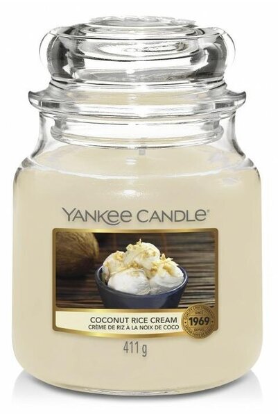 Yankee Candle - Candela profumata COCONUT RICE CREAM centrale 411g 65-75 ore