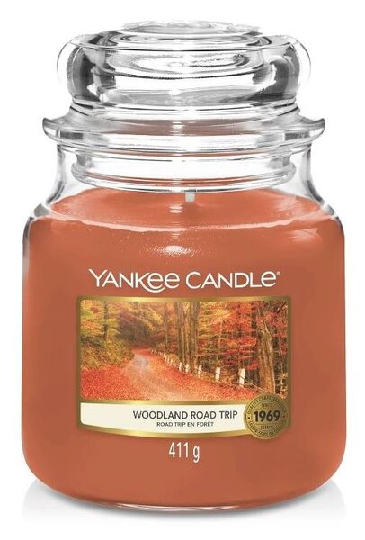 Yankee Candle - Candela profumata WOODLAND ROAD TRIP centrale 411g 65-75 ore