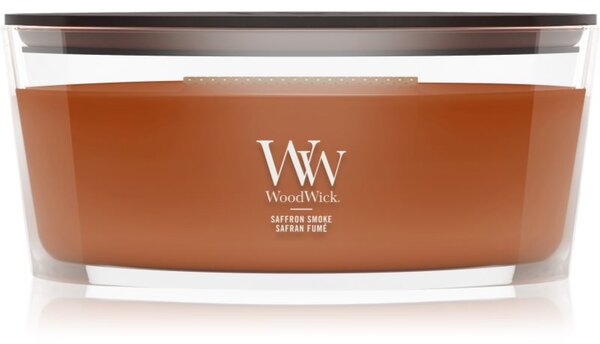 Woodwick Saffron Smoke candela profumata con stoppino in legno 453.6 g