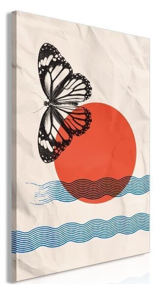 Quadro Butterfly and Sunrise (1 Part) Vertical