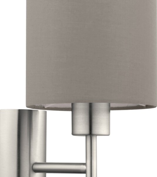 Eglo 94925 - Applique PASTERI 1xE27/60W/230V taupe