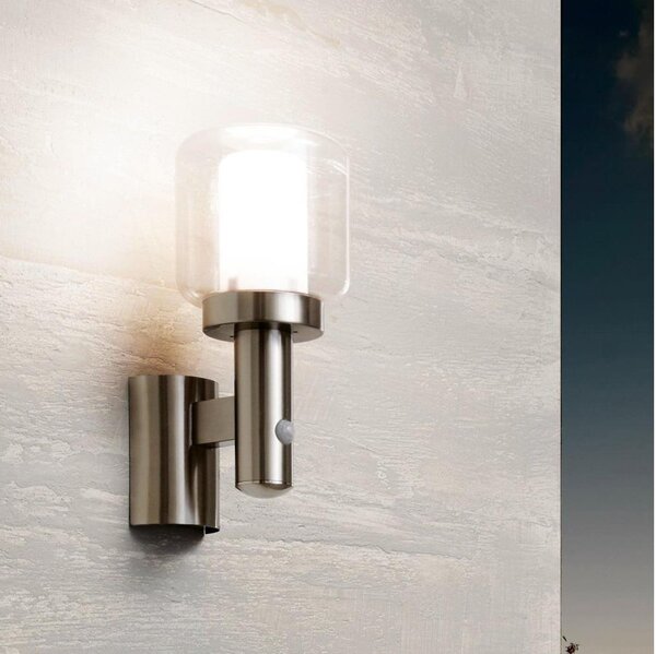 Eglo 95017 - Applique da esterno con sensore POLIENTO 1xE27/40W