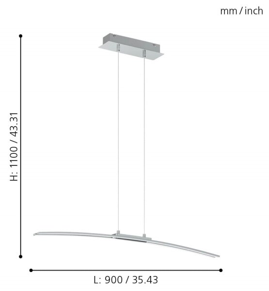 Eglo 95147 - Lampadario LED LASANA LED/30W/230V