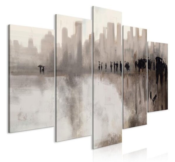 Quadro City in the Rain (5 Parts) Wide