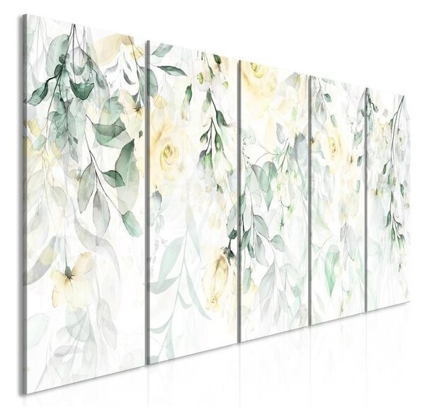 Quadro Waterfall of Roses (5 Parts) Narrow Second Variant