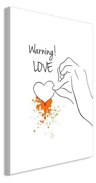 Quadro Warning! Love (1 Part) Vertical