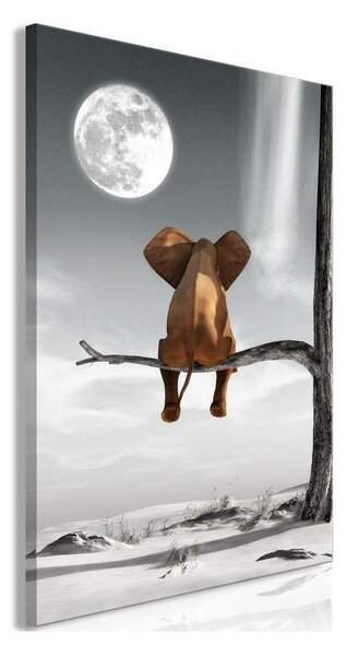 Quadro Elephant and Moon (1 Part) Vertical
