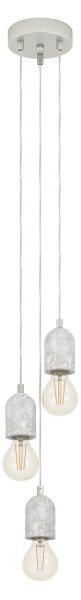 Eglo 95523 - Lampadario SILVARES 3xE27/60W/230V