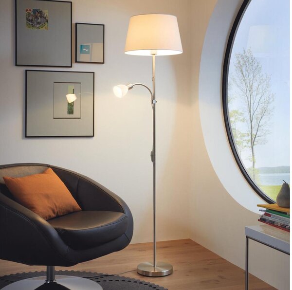 Eglo 95686 - Lampada da terra CONESA 1xE27/60W + 1xE14/40W
