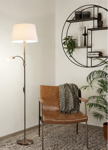 Eglo 95686 - Lampada da terra CONESA 1xE27/60W + 1xE14/40W