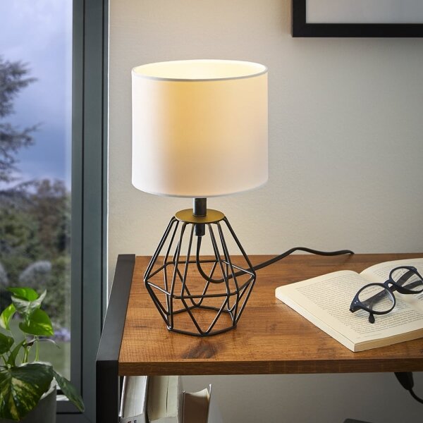 Eglo 95789- Lampada da tavolo CARLTON 2 1xE14/60W/230V