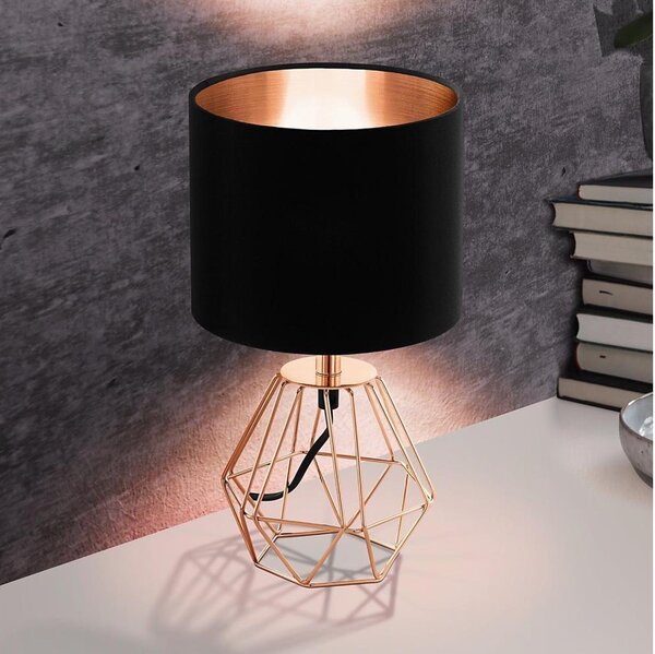 Eglo 95787- Lampada da tavolo CARLTON 2 1xE14/60W/230V