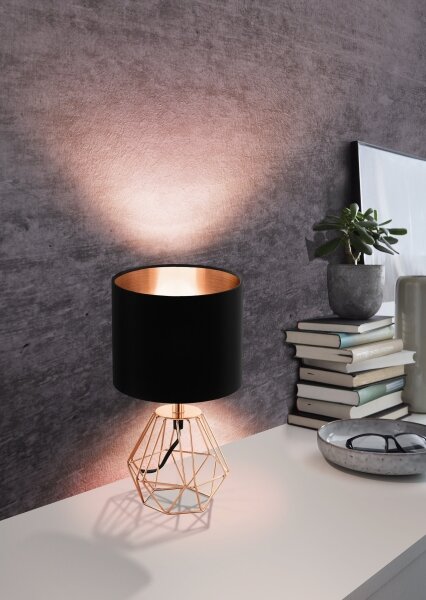 Eglo 95787- Lampada da tavolo CARLTON 2 1xE14/60W/230V