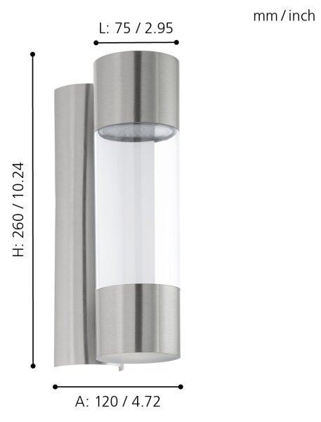 Eglo 96013 - Applique a LED da esterno ROBLEDO 2xLED/3,7W