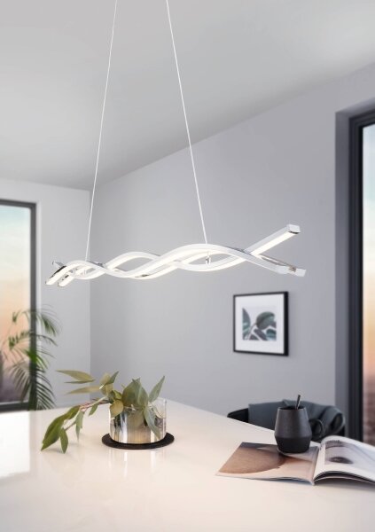Eglo 96102 - Sospensione a cavo LASANA 2 LED/35W/230V 3000K cromo lucido