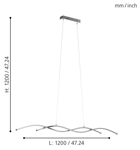 Eglo 96104 - Lampadario LED LASANA 2 2xLED/14W/230V