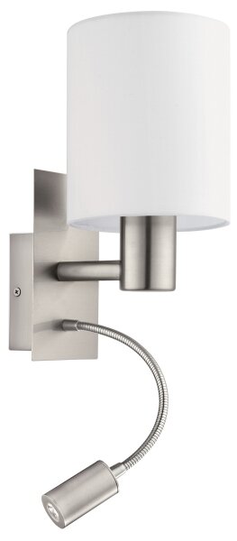 Eglo 96477 - Lampada LED flessibile PASTERI 1xE27/40W+LED/3,8W bianco