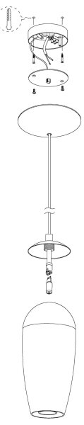 Eglo 96343 - Lampadario LED a sospensione con filo FARSALA 1xG9/2,5W/230V