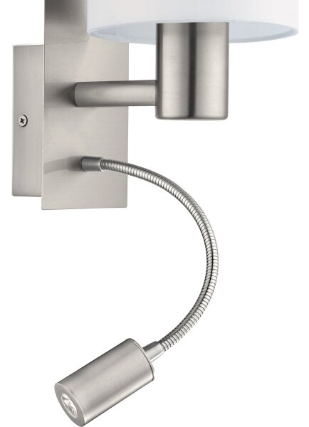 Eglo 96477 - Lampada LED flessibile PASTERI 1xE27/40W+LED/3,8W bianco