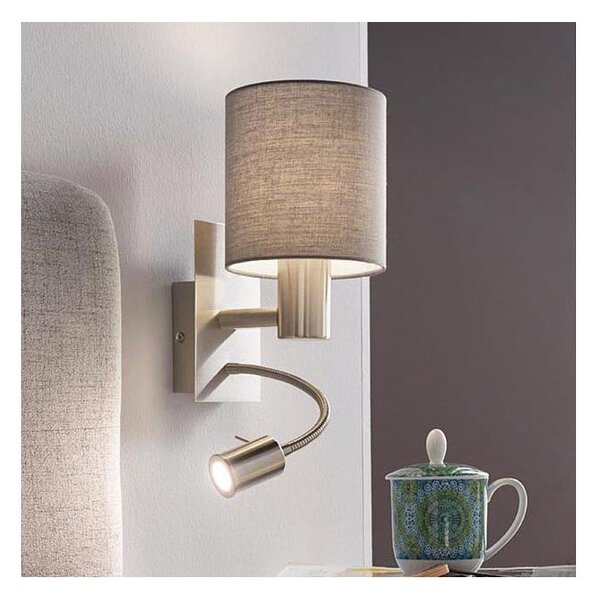 Eglo 96479 - Lampada LED flessibile PASTERI 1xE27/40W+LED/3,8W grigio
