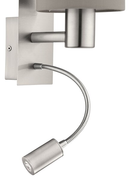 Eglo 96478 - Lampada LED flessibile PASTERI 1xE27/40W+LED/3,8W taupe