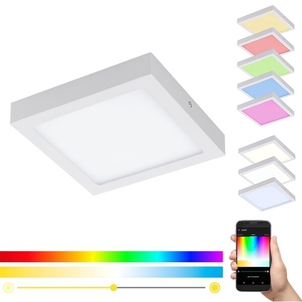 Eglo 96672 - Plafoniera LED RGBW dimmerabile FUEVA-C LED/15,6W/230V BT
