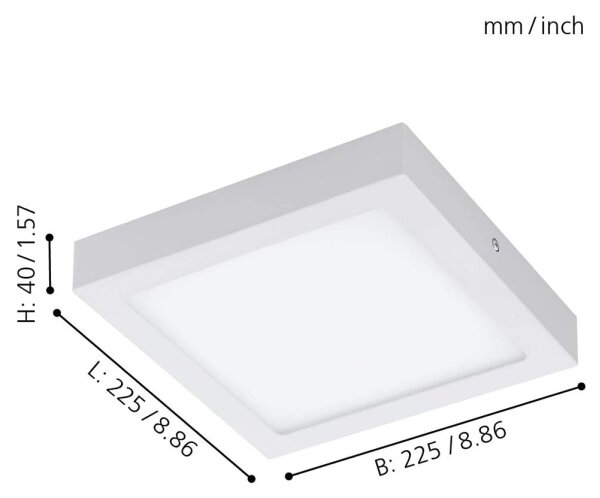Eglo 96672 - Plafoniera LED RGBW dimmerabile FUEVA-C LED/15,6W/230V BT