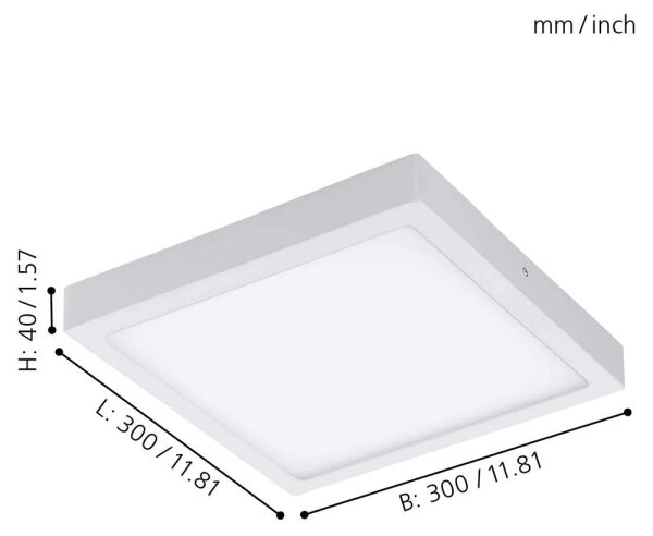 Eglo 33209 - Plafoniera LED RGBW dimmerabile FUEVA-C LED/21W/230V 30x30 cm bianco