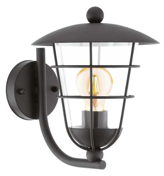 EGLO Pulfero, lampada da parete per esterni, nero
