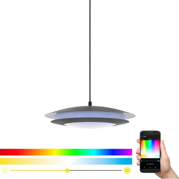Eglo 96979 - Lampada a sospensione LED RGB MONEVA-C LED/27W/230V