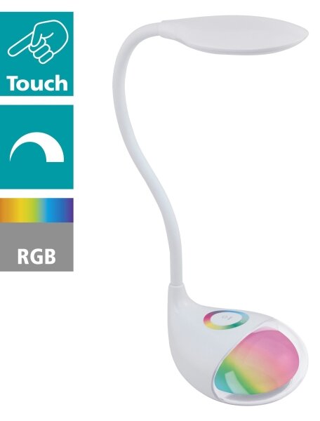 Eglo 97078 - Lampada da tavolo LED dimmerabile CABADO 1 LED/2,2W+0,3W/230V RGB