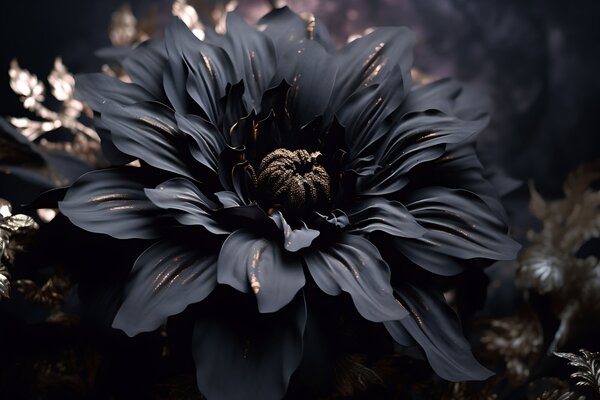 Carta da parati Fiore nero con spolverino, Carta da parati Floreale, Carta da parati Fiori grandi, u95247 : Uwalls.it
