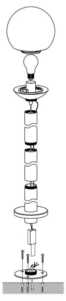 Eglo 97249 - Lampada da esterno dimmerabile a LED NISIA-C 1xE27/9W/230V 980 mm IP44