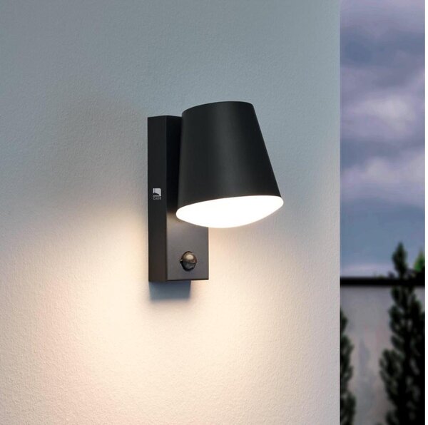 Eglo 97451 - Applique da esterno con sensore CALDIERO 1xE27/10W/230V IP44