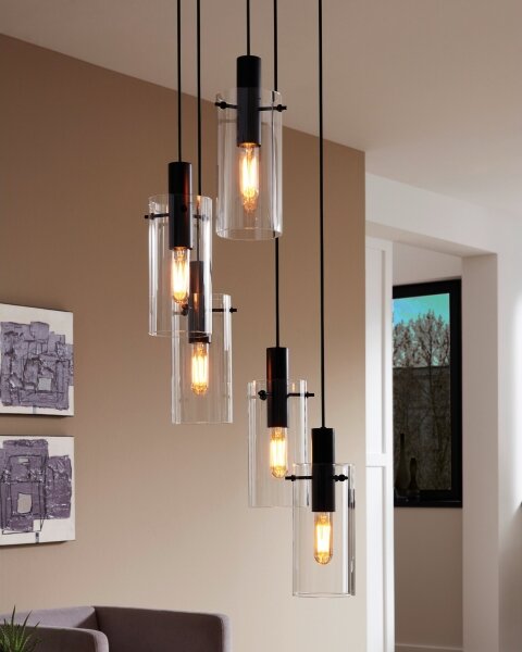 Eglo 97368 - Lampadario a sospensione con filo MONTEFINO 5xE27/60W/230V