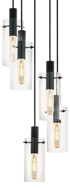 Eglo 97368 - Lampadario a sospensione con filo MONTEFINO 5xE27/60W/230V