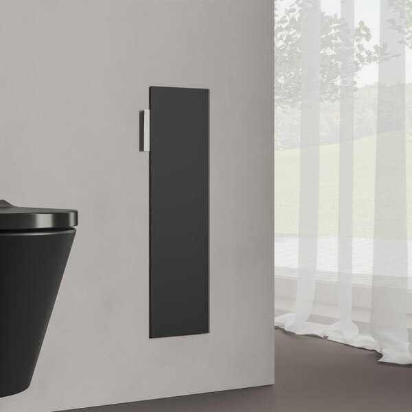 Modulo WC a incasso Kronenbach, design a cubo, 60 cm, con frontale in vetro, apertura a destra
