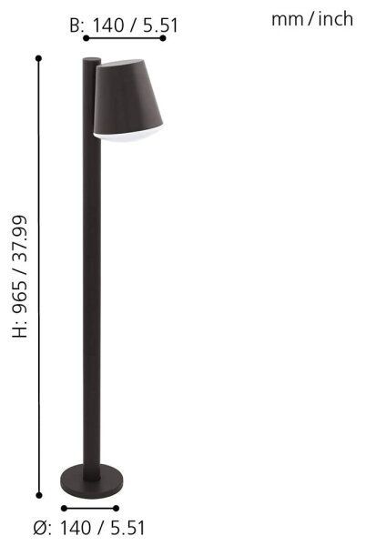 Eglo 33561 - Lampada da esterno LED dimmerabile CALDIERO-C 1xE27/9W/230V IP44 antracite