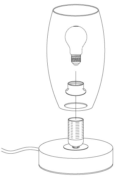 Eglo 97589 - Lampada da tavolo BATISTA 3 1xE27/40W/230V