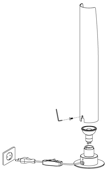 Eglo 97583 - Lampada da tavolo LED BARBORRO 1xGU10/4,5W/230V