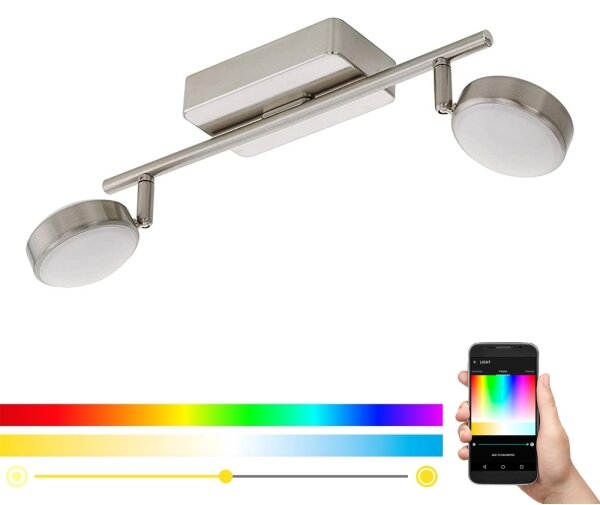 Eglo 97715 - LED RGB Faretto dimmerabile CORROPOLI-C 2xLED/5W/230V