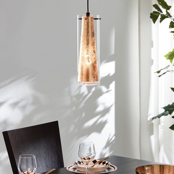 Eglo 97653 - Lampadario a sospensione con filo PINTO GOLD 4xE27/60W/230V