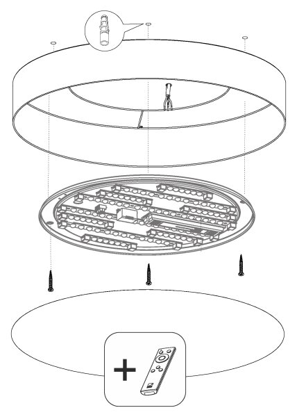 Eglo 97778 - Plafoniera LED dimmerabile ROMAO 3 LED/40W/230V