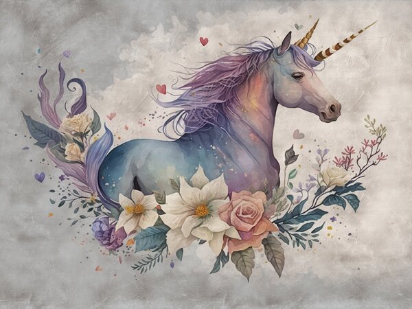 Carta da parati Unicorno, Carta da parati per Bambini, Carta da parati per Ragazze, u95411 : Uwalls.it